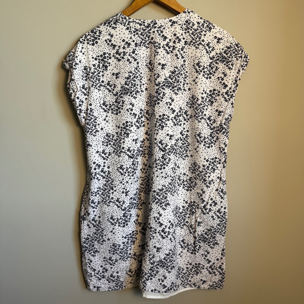 GAP Women's Floral Print V Neck Sleeveless Casual Mini Dress White Large - Picture 4 of 11